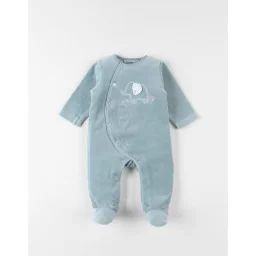 Pyjama En Velours Côtelé, Éléphant Bleu