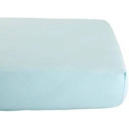 Drap housse en coton bio Bleu céladon (60 x 120 cm)