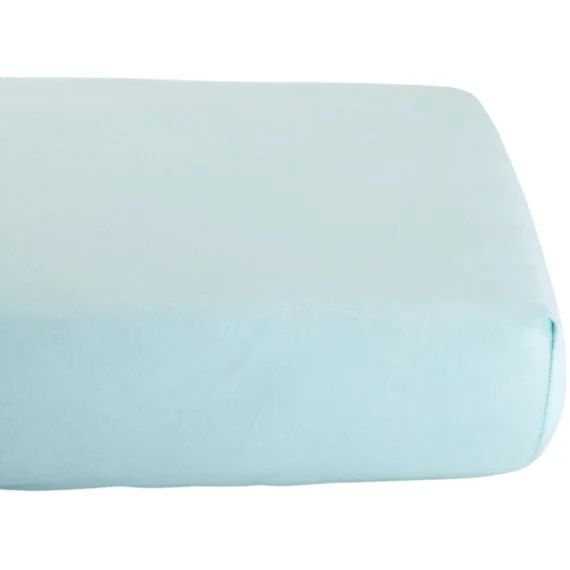 Drap housse en coton bio Bleu céladon (60 x 120 cm)