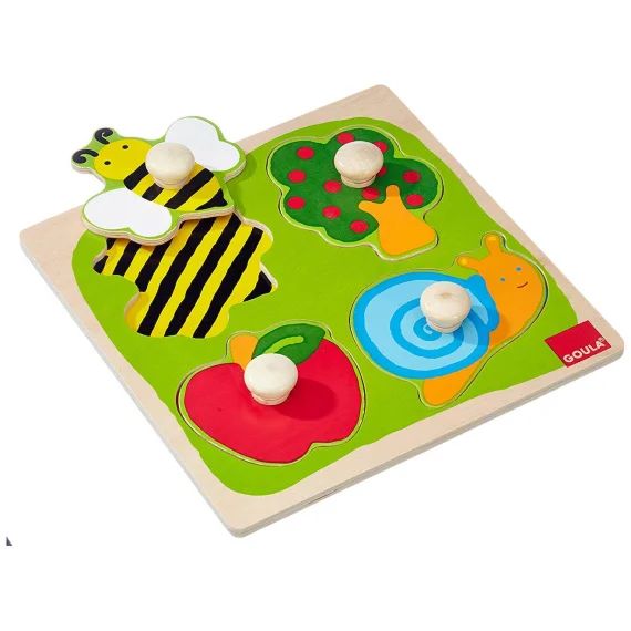 Puzzle 4 Pièces Abeille Et Escargot Vert