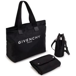 Sac à langer jacquard et cuir UNISEXE Noir