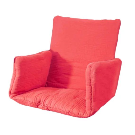 Coussin De Chaise Haute En Coton Bio Rouge