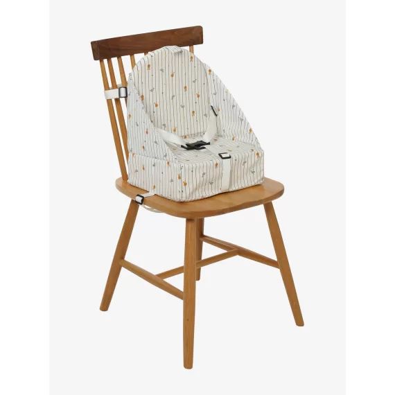 Rehausseur de chaise rayé blanc