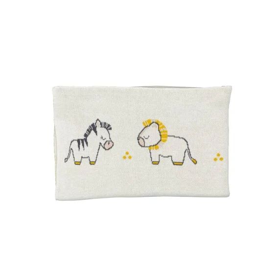 Couverture Maille En Coton Beige