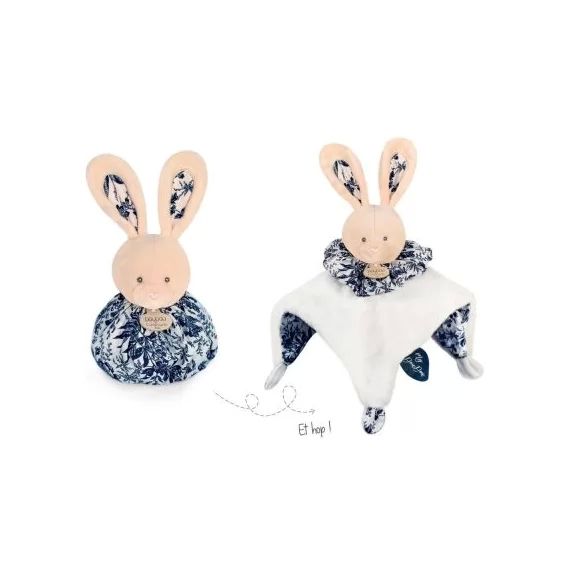 Doudou boule 3 en 1 Lapin blanc Les petits futés