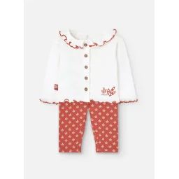 Ensemble T-shirt Avec Volants Et Leggings Blanc