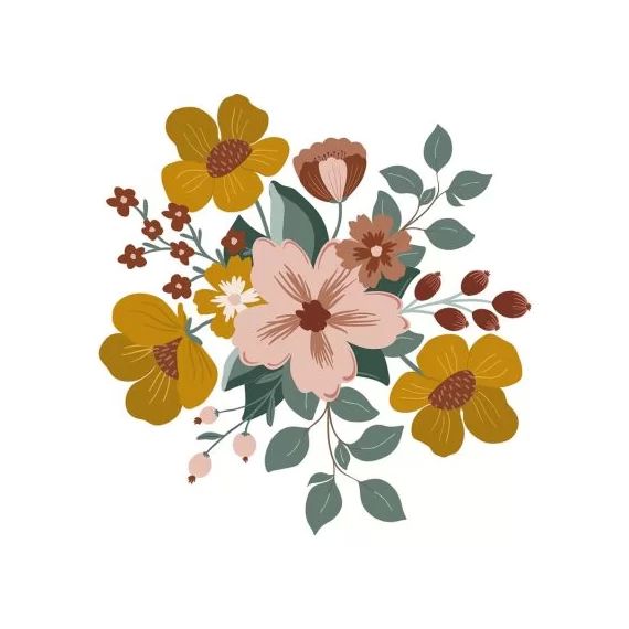 Sticker mural Large Bouquet (50 x 50 cm)