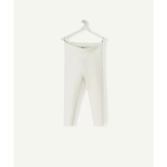 Legging bébé fille blanc en coton biologique –  – Soldes