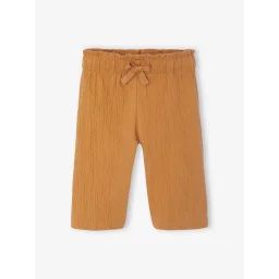 Pantalon large bébé caramel