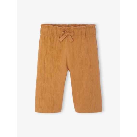 Pantalon large bébé caramel