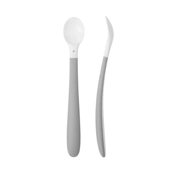 Cuillère 1er âge, lot de 2 – Gris