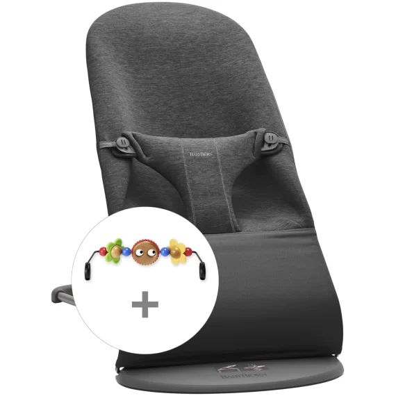 Transat avec Arche de jeu – Gris charbon / Jersey 3D / Gris foncé / Yeux espiègles
