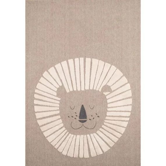 Tapis Chambre Enfant – Lion 160 X 230 Cm – Nazar Rugs Marron