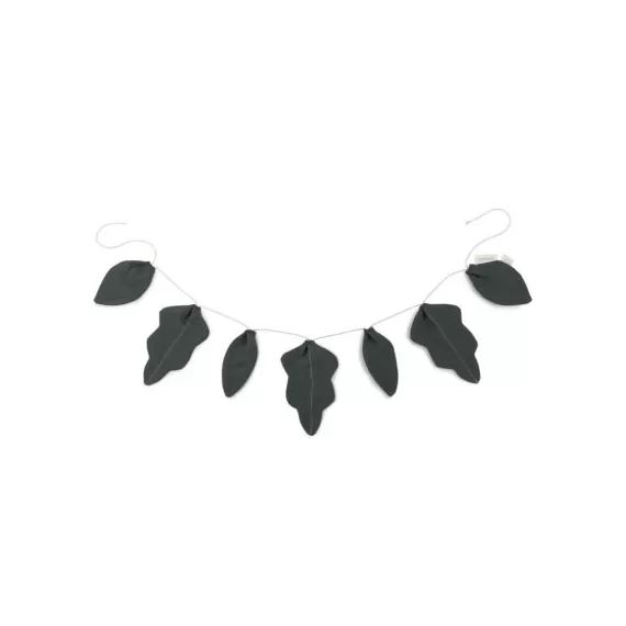 Guirlande de feuilles Lin français green blue (128 cm)