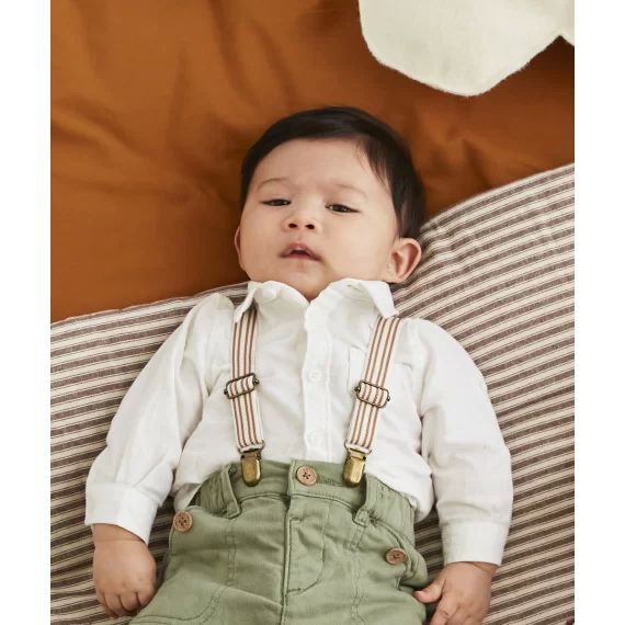 Chemise blanche manches longues bébé garçon –  – Soldes