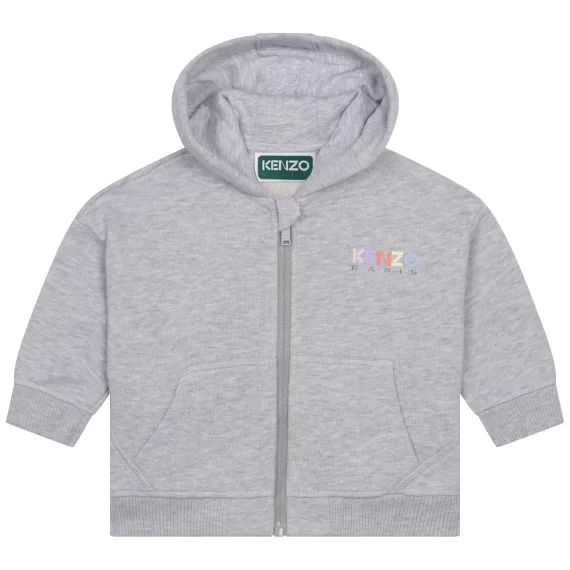 Sweat-shirt à capuche à logo Fille Gris