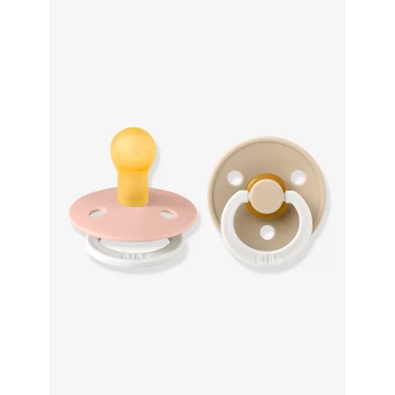 Lot de 2 sucettes-tétines BIBS Colour, taille 1 de 0 à 6 mois night blush&vanilla glow