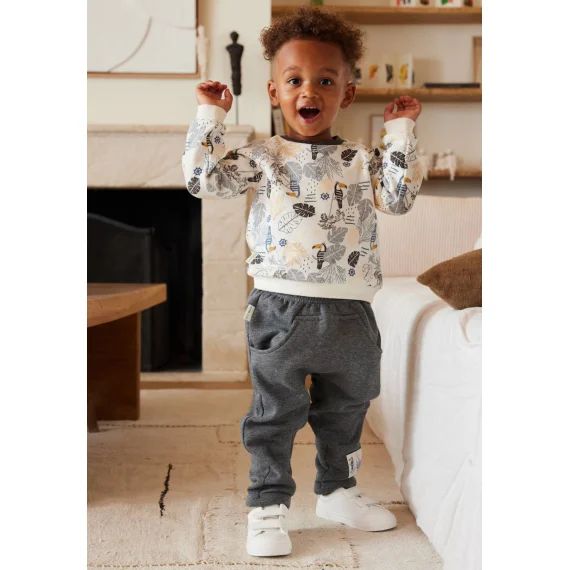 Ensemble Sweat Et Pantalon En Molleton Touctouc Gris