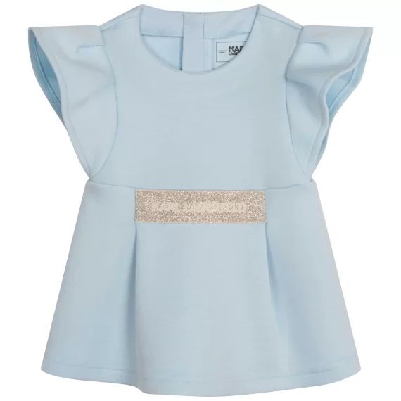 Robe à manches courtes Fille Bleu