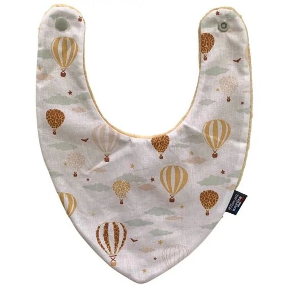 Bavoir bandana – Montgolfière beige