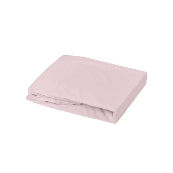 Drap housse en coton rose poudre (70 x 140 cm)