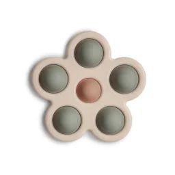 Anneau De Dentition À Pression Fleurs En Silicone Thym Séché