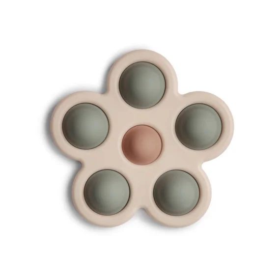 Anneau De Dentition À Pression Fleurs En Silicone Thym Séché