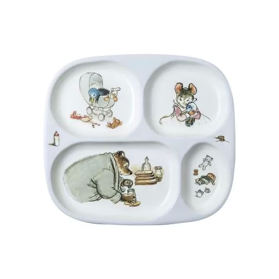 Assiette à compartiments Ernest et Célestine bleu