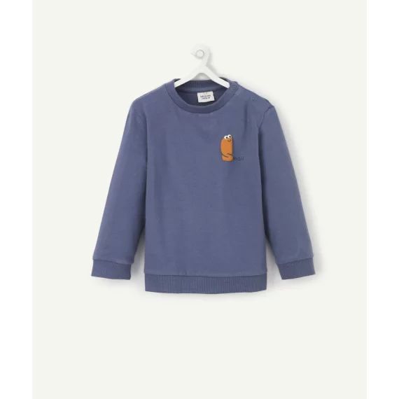 T-shirt bébé garçon en coton biologique bleu avec message –  – Soldes