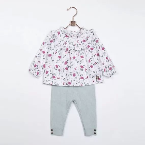 Blouse volantée Fille Blanc
