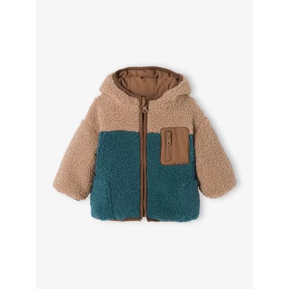 Blouson réversible bébé avec capuche beige