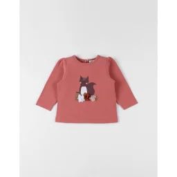 T-shirt Écureuil, Jersey Rose