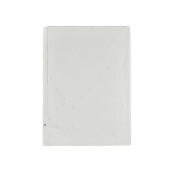 Couverture en coton bio Pointelle Ivory (75 x 100 cm)