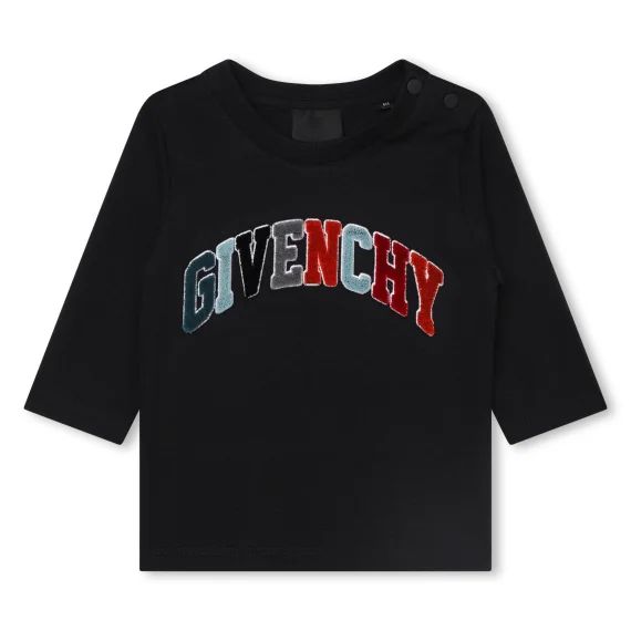 T-shirt à manches longues Garçon Noir
