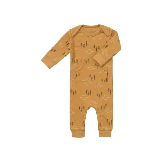 Combinaison pyjama en coton bio Woods spruce yellow (6-12 mois : 67 à 74 cm)