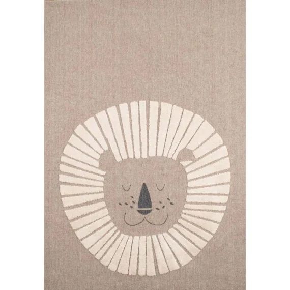 Tapis Chambre Enfant – Lion 170 X 120 Cm – Nazar Rugs Marron