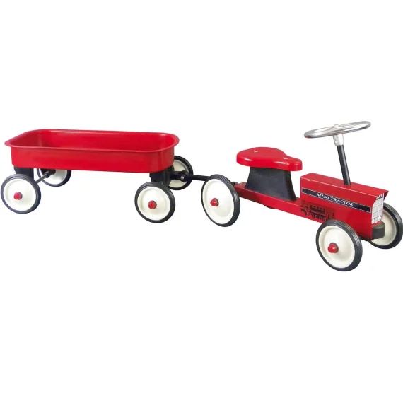 Porteur Tracteur Avec Remorque Rouge