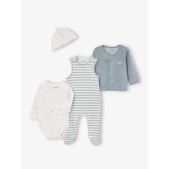 Kit naissance personnalisable 4 pièces bleu ciel