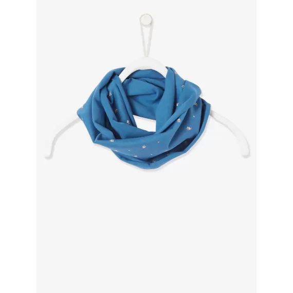 Snoodimprimé fille bleu ardoise imprimé