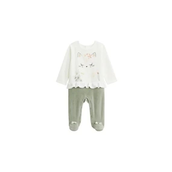 Pyjama Bébé En Velours Lily Vert