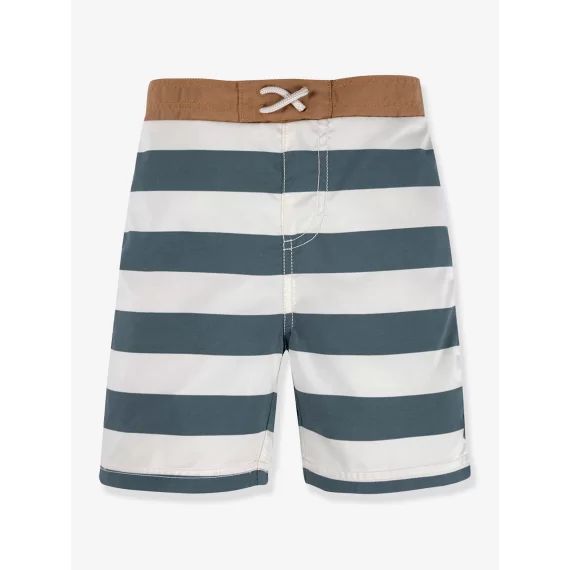 Short de bain LÄSSIG rayé blanc