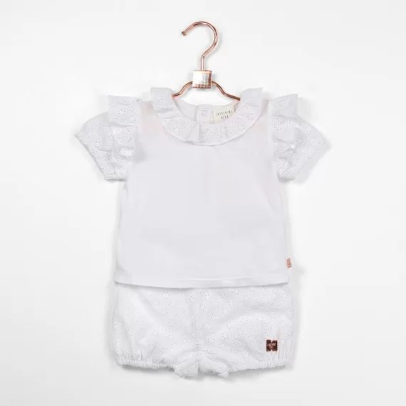 T-shirt à manches courtes Fille Blanc