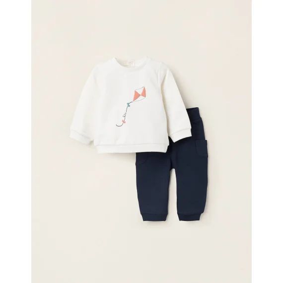 Sweatshirt + Pantalon Grattés Bleu Foncé
