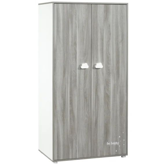 Armoire 2 portes Smile chêne silex