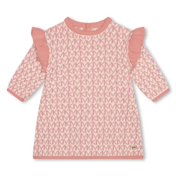 Robe en tricot jacquard Fille Rose