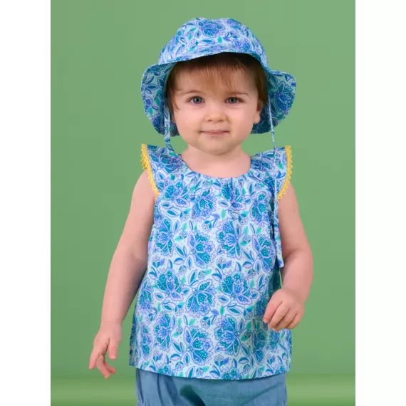 Bob Turquoise À Imprimé À Fleurs – Bleu