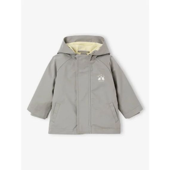 Parka 3 en 1 mi-saison bébé avec gilet sans manches en sherpa amovible vert sauge
