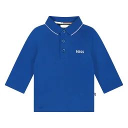 Polo en piqué Garçon Bleu
