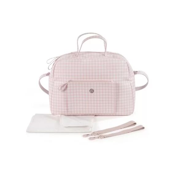 Sac à langer Together Vichy rose et blanc