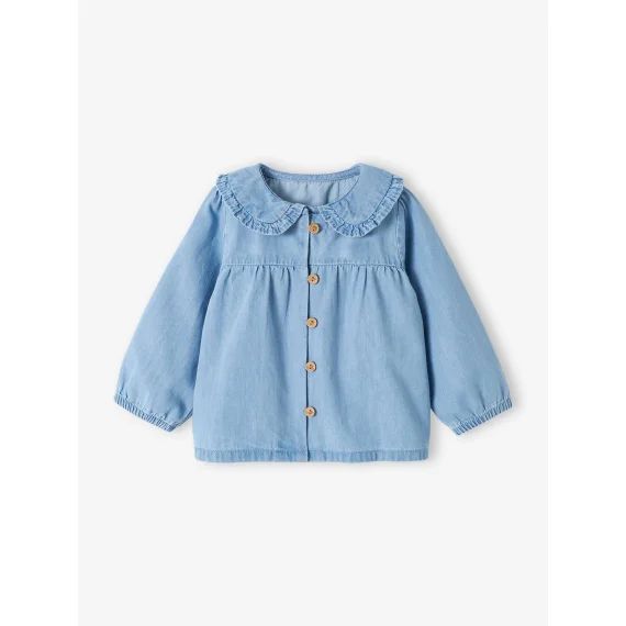 Blouse en denim léger bébé denim bleached